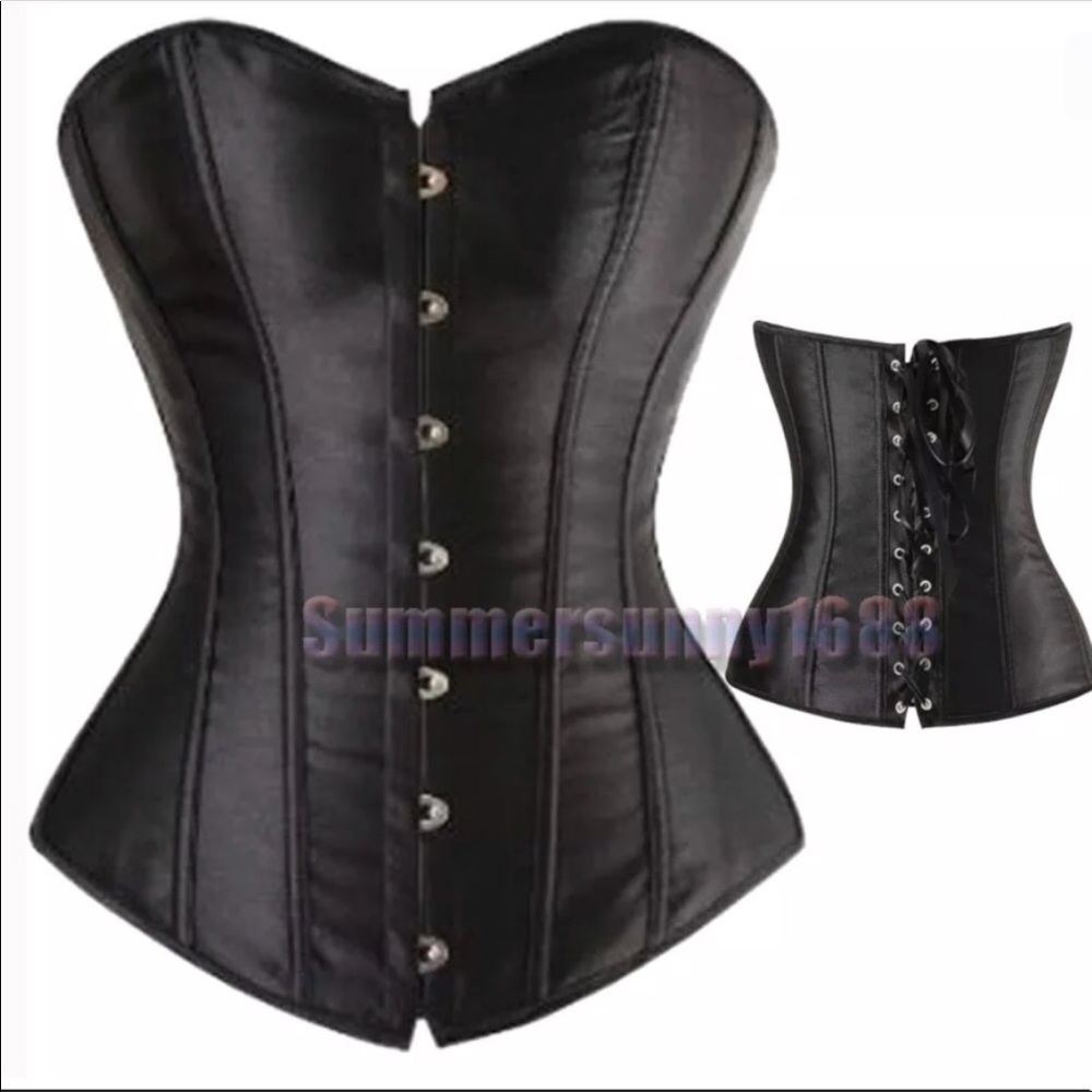 Black Corset Festival Punk Sexy Cosplay New - Picture 3 of 8